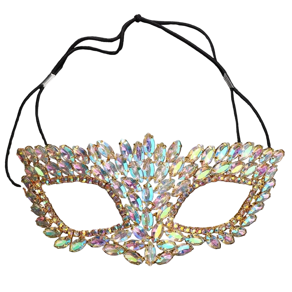 Women’s Rhinestone Masquerade Mask | Crystal Festival Face Mask