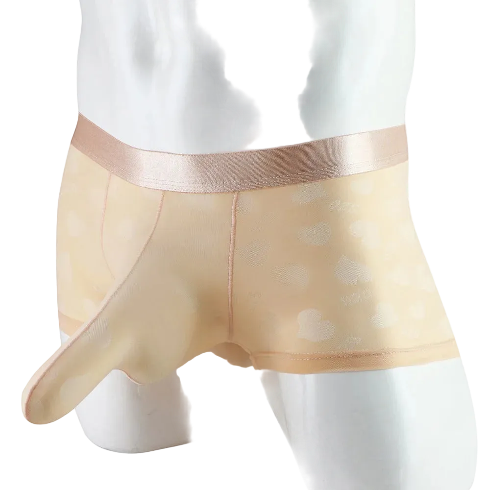 Beige women's underwear with a white shirt on a mannequin