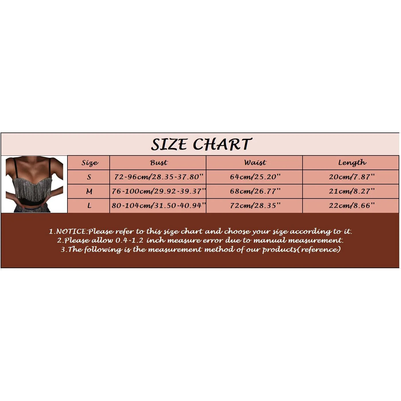 Diamond Tassel Suspender Top