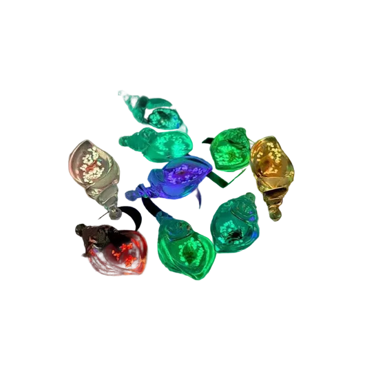 Set of colorful LED rings on a dark background