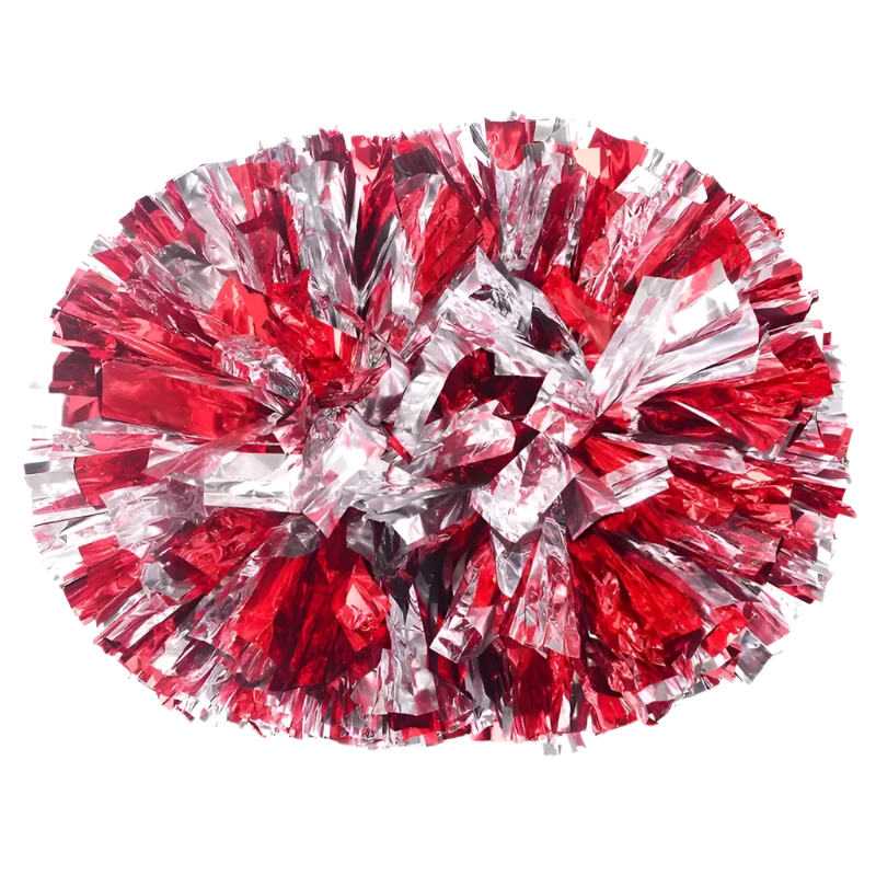 Professional cheerleading pom poms with handle in multiple colors for dance performances