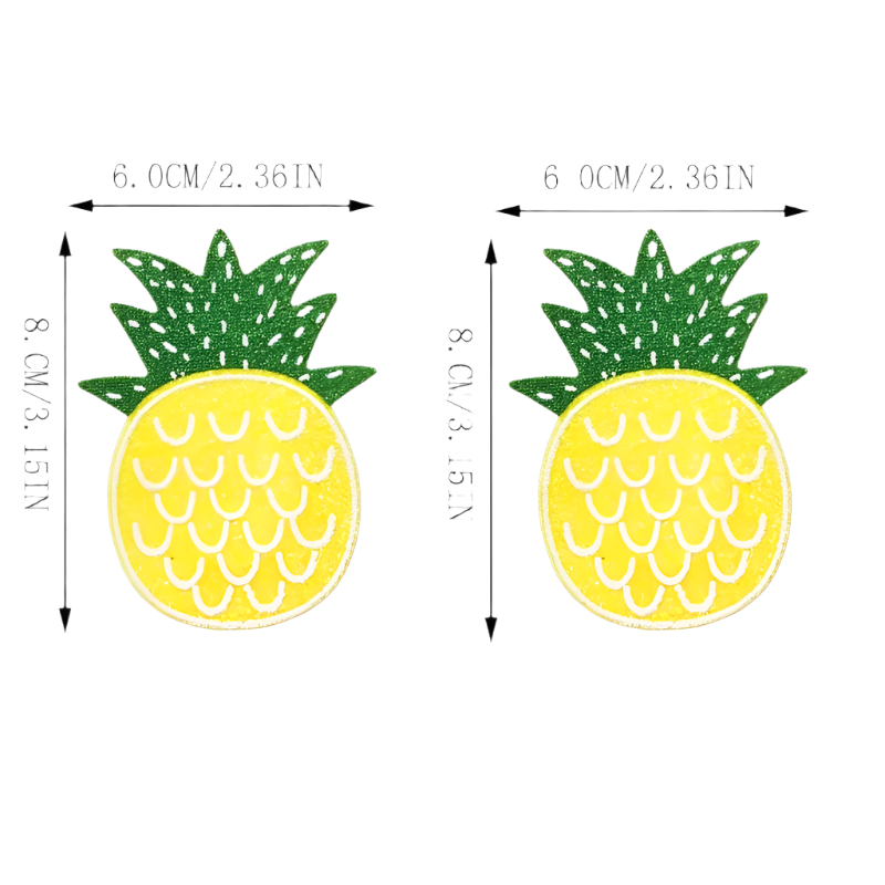 Yellow bling pineapple glitter nipple covers disposable breast pasties with invisible bra sexy stickers design for tropical summer resort entertainment