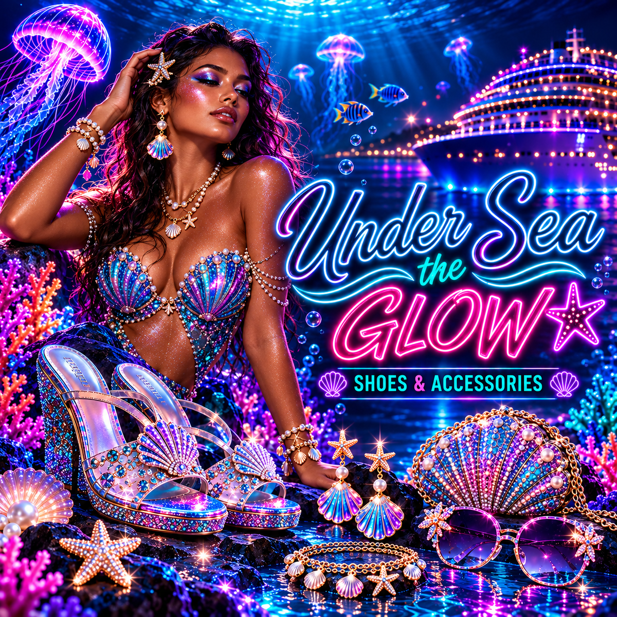 Under the Sea Glow Shoes & Accessories