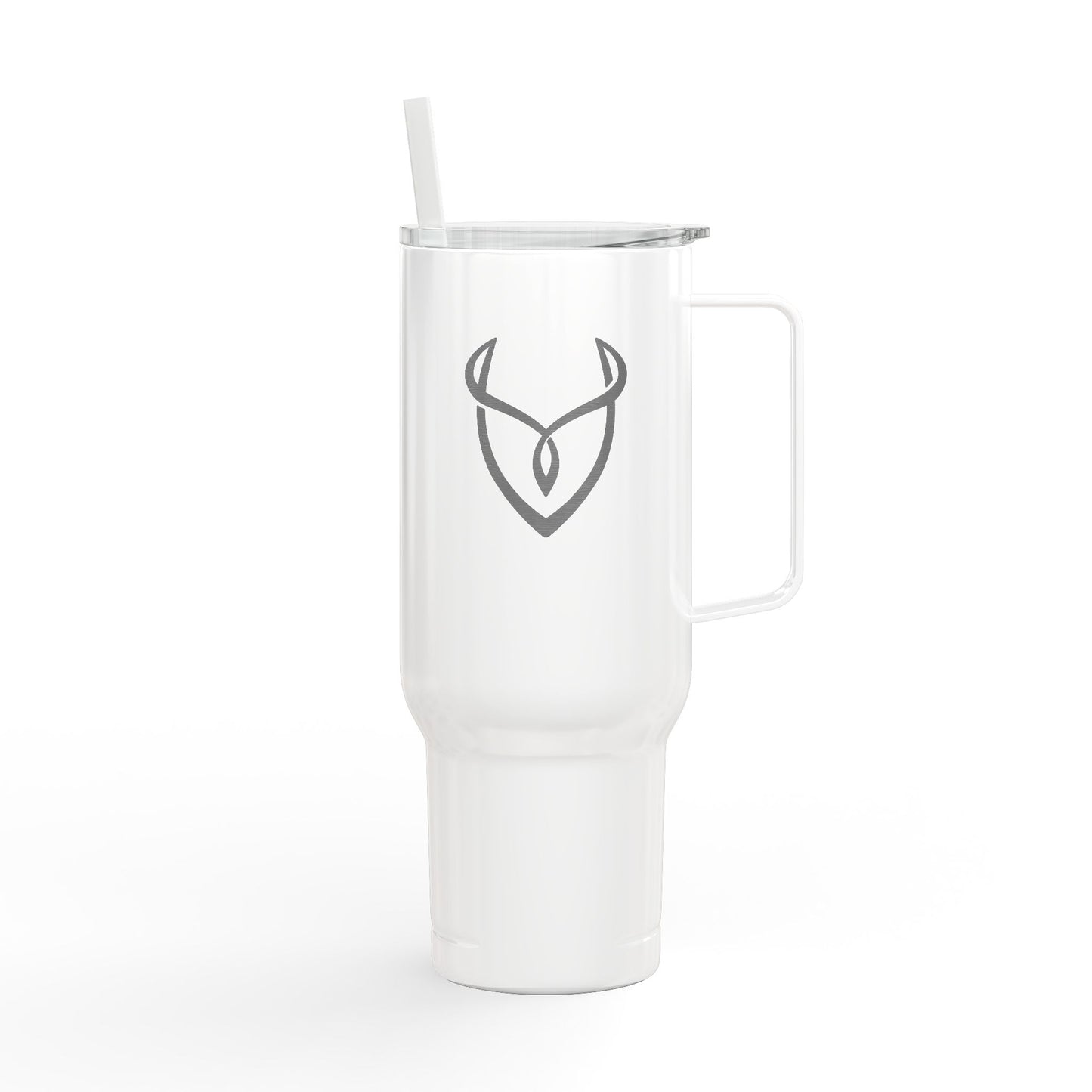 40oz Engraved Insulated Tumbler with Lid — Stainless Travel Cup with Handle