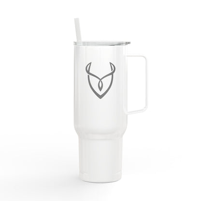 40oz Engraved Insulated Tumbler with Lid — Stainless Travel Cup with Handle