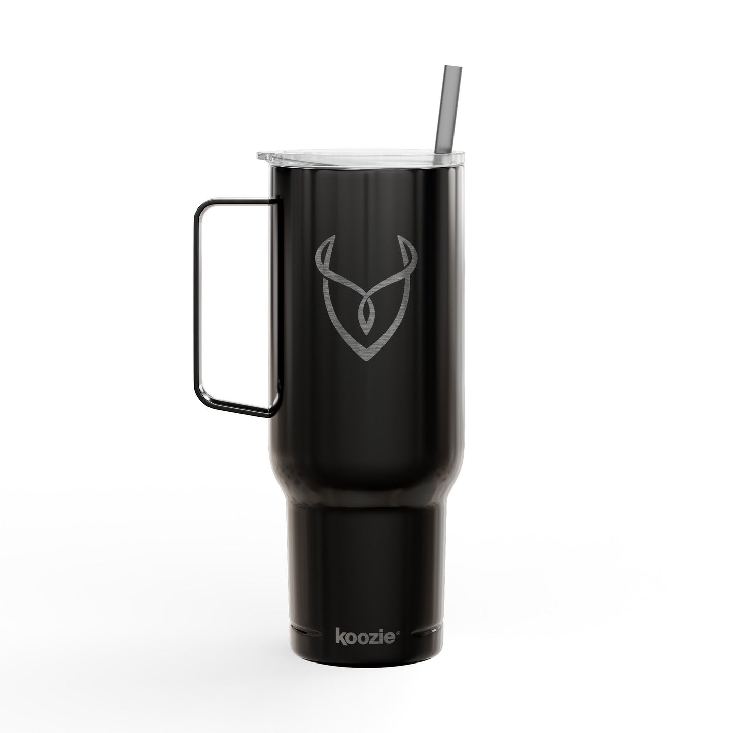 40oz Engraved Insulated Tumbler with Lid — Stainless Travel Cup with Handle
