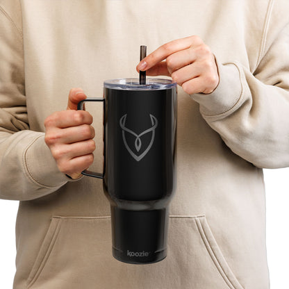 40oz Engraved Insulated Tumbler with Lid — Stainless Travel Cup with Handle