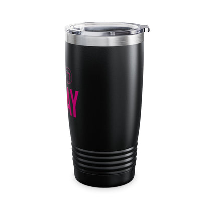 20oz Temptaion Ringneck Tumbler — Insulated Travel Cup with Gold Script