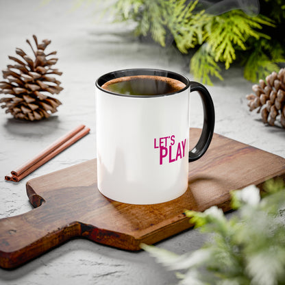 Let's Play Coffee Mug — 11oz & 15oz Colored Handle Mug
