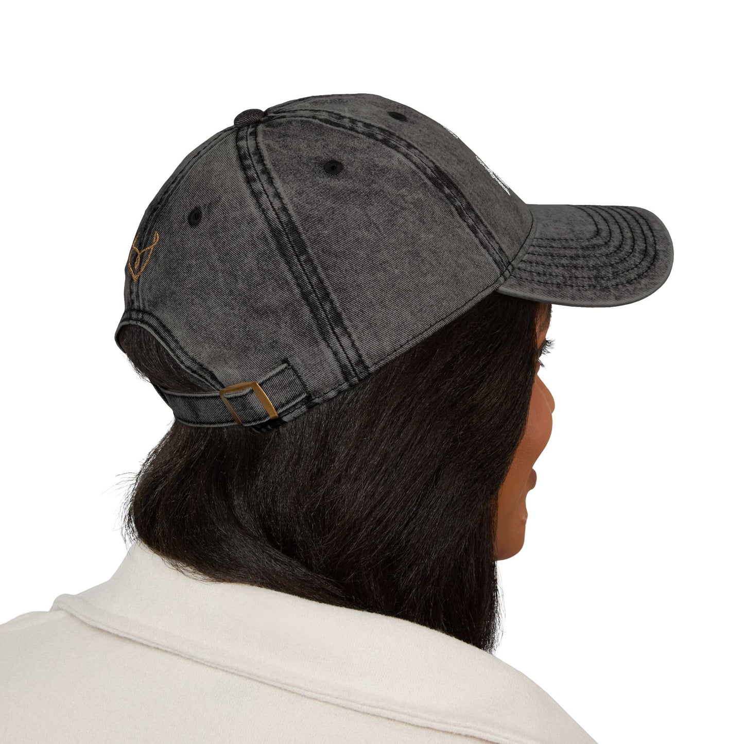 Embroidered 'Meet Us at the HOT Tub' Vintage Cap — Distressed Red Baseball Hat