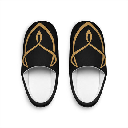 Elegant Black Indoor Slippers with Desire Logo