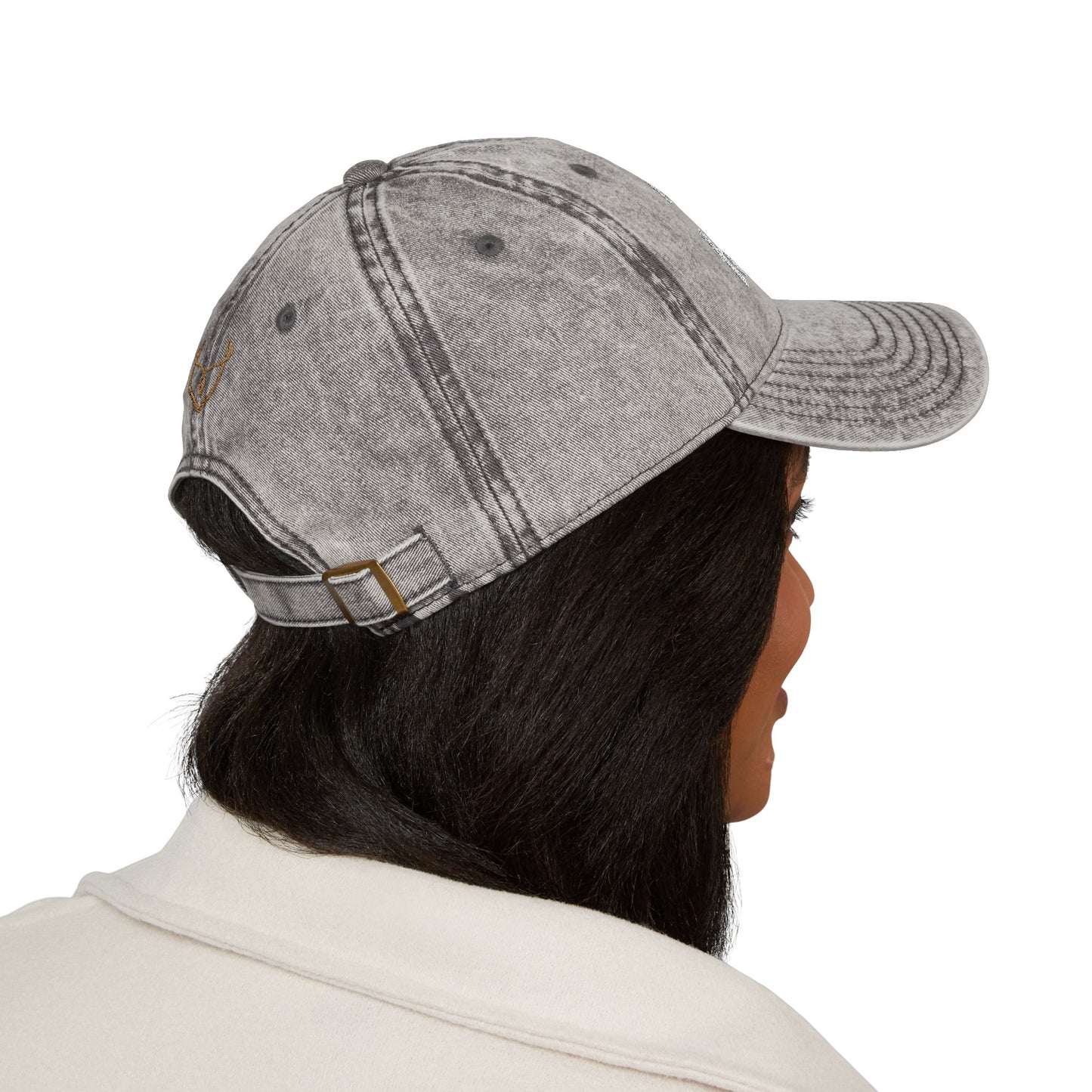 Embroidered 'Meet Us at the HOT Tub' Vintage Cap — Distressed Red Baseball Hat