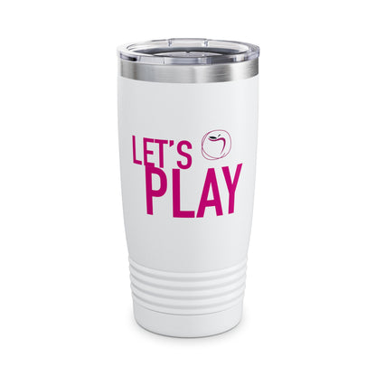 20oz Temptaion Ringneck Tumbler — Insulated Travel Cup with Gold Script