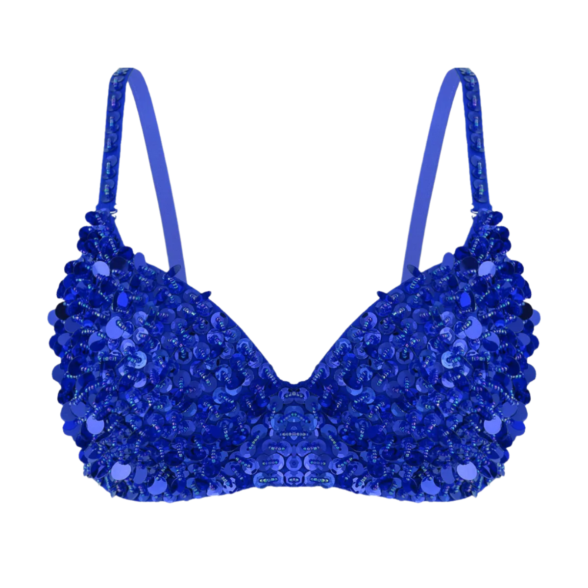 equined bras in various colors, including blue, black, pink, red, gold, and silver. The bras are available in different sizes, offering a glamorous and eye-catching style.
