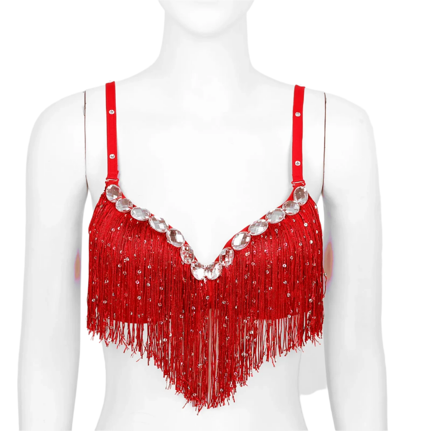 Women's Sequin Tassel Rhinestone Bra | Glamorous & Dazzling Lingerie