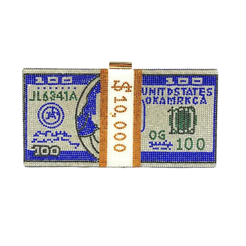 Model of a $10,000 bill with intricate details on a white background