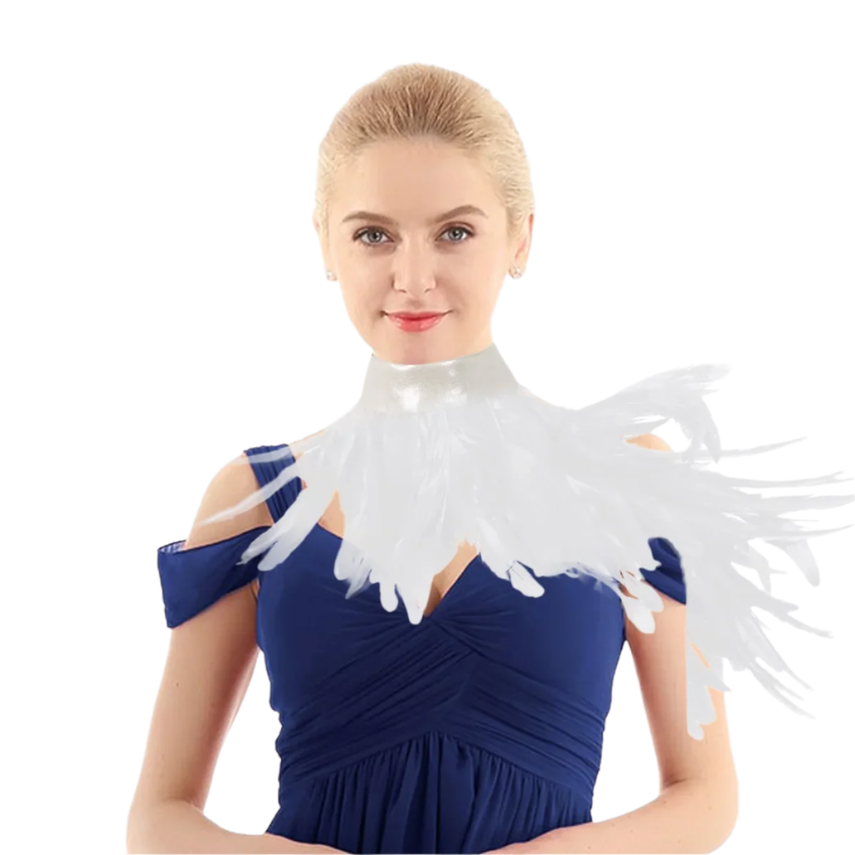 One Shoulder Shrug Shawl | Wings Choker Collar Fashion Accessory