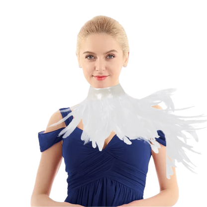 One Shoulder Shrug Shawl | Wings Choker Collar Fashion Accessory