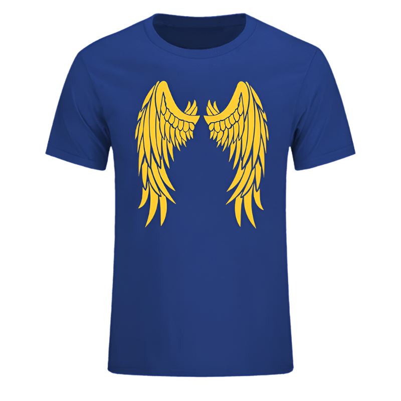 Angel Wings On Back T-Shirt | Men's Short Sleeve Graphic Tee