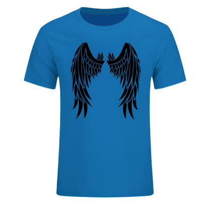 Angel Wings On Back T-Shirt | Men's Short Sleeve Graphic Tee