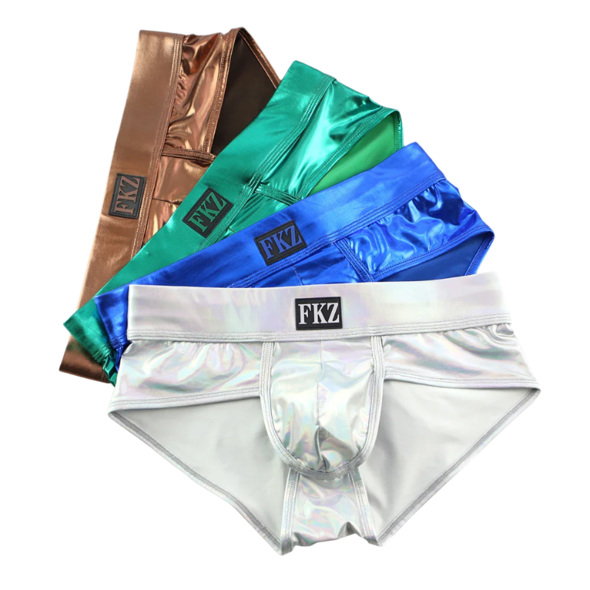 Sexy men's PU leather briefs set with stage dance gay bikini underpants design for pride resort entertainment