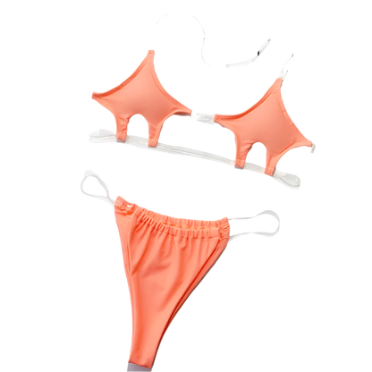  Bikini Top: A bold, bikini top with a unique cutout design, creating a striking and modern look.
