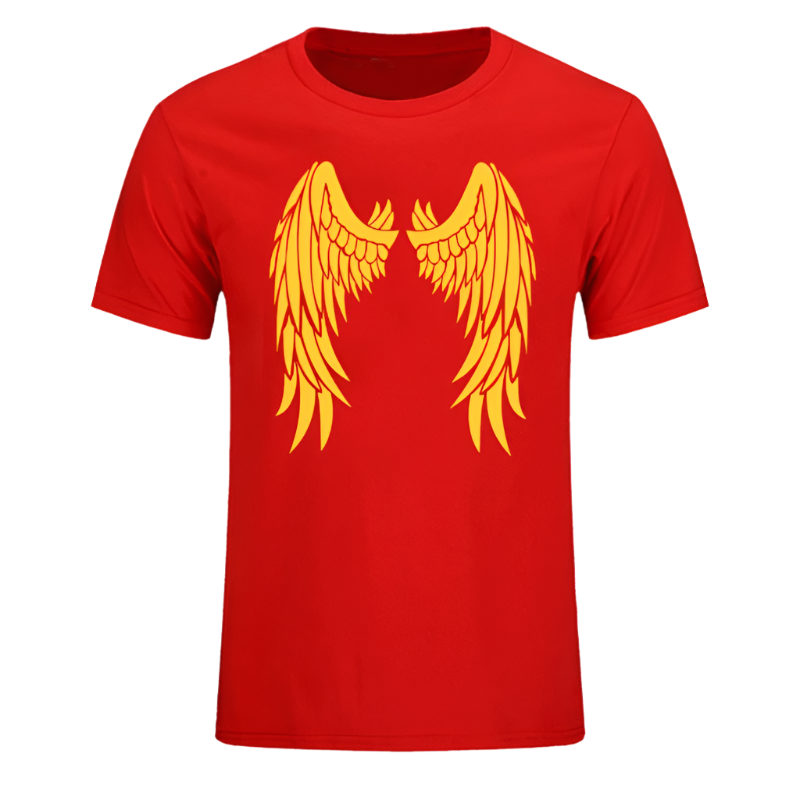 Angel Wings On Back T-Shirt | Men's Short Sleeve Graphic Tee