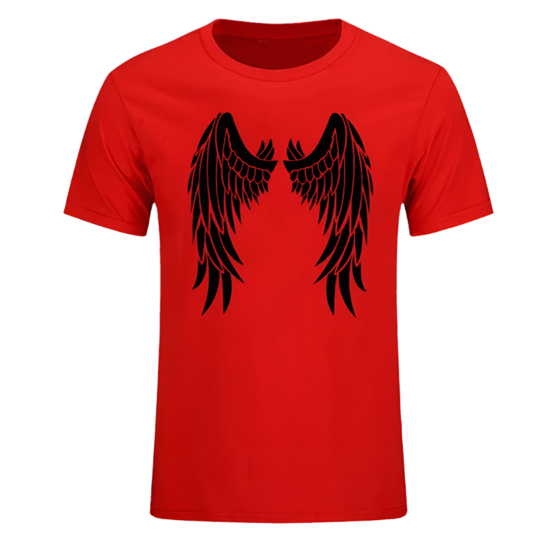 Angel Wings On Back T-Shirt | Men's Short Sleeve Graphic Tee