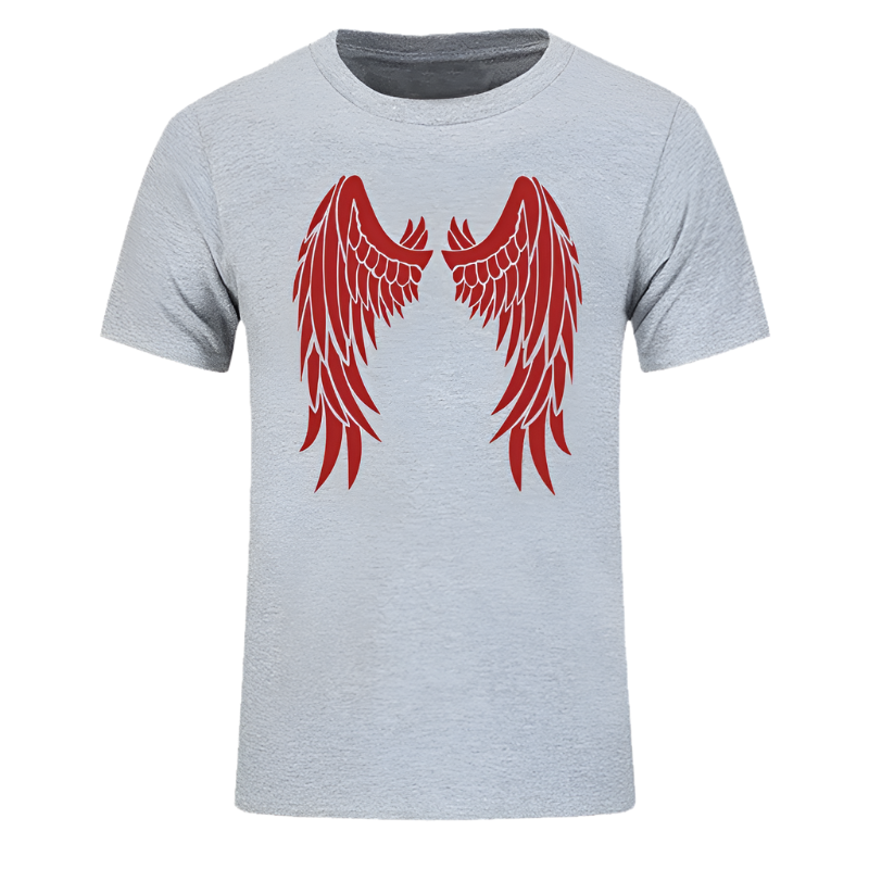 Angel Wings On Back T-Shirt | Men's Short Sleeve Graphic Tee