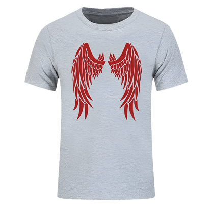 Angel Wings On Back T-Shirt | Men's Short Sleeve Graphic Tee