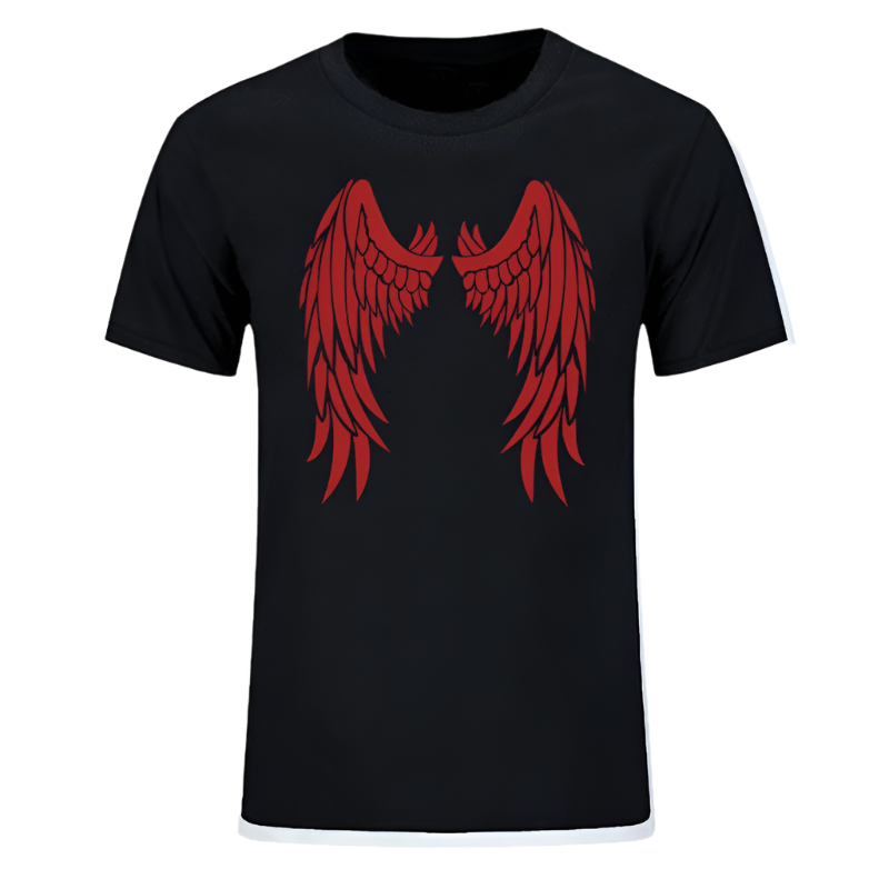 Angel Wings On Back T-Shirt | Men's Short Sleeve Graphic Tee