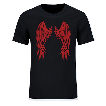 Angel Wings On Back T-Shirt | Men's Short Sleeve Graphic Tee