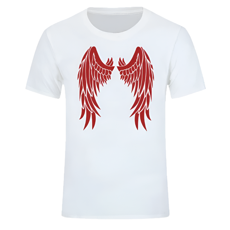 Angel Wings On Back T-Shirt | Men's Short Sleeve Graphic Tee