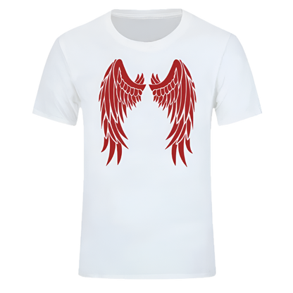 Angel Wings On Back T-Shirt | Men's Short Sleeve Graphic Tee