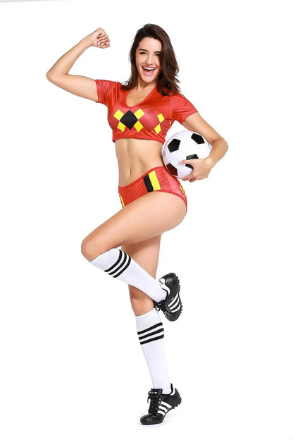 Women's sexy shorts cheerleaders team sets sports suit 11 countries