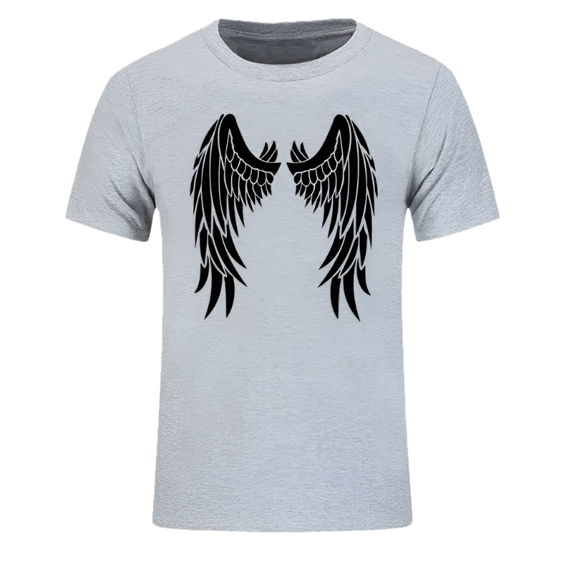 Angel Wings On Back T-Shirt | Men's Short Sleeve Graphic Tee