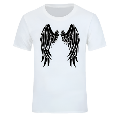 Angel Wings On Back T-Shirt | Men's Short Sleeve Graphic Tee