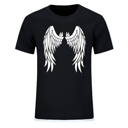 Angel Wings On Back T-Shirt | Men's Short Sleeve Graphic Tee