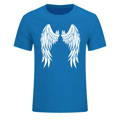 Angel Wings On Back T-Shirt | Men's Short Sleeve Graphic Tee