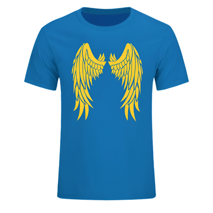 Angel Wings On Back T-Shirt | Men's Short Sleeve Graphic Tee