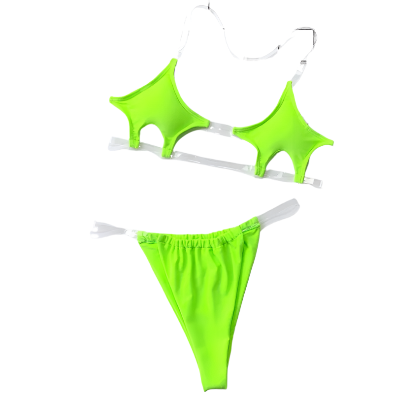  Bikini Top: A bold, bikini top with a unique cutout design, creating a striking and modern look.
