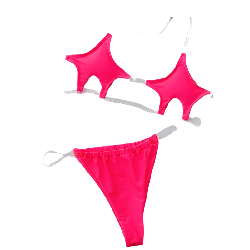  Bikini Top: A bold, bikini top with a unique cutout design, creating a striking and modern look.
