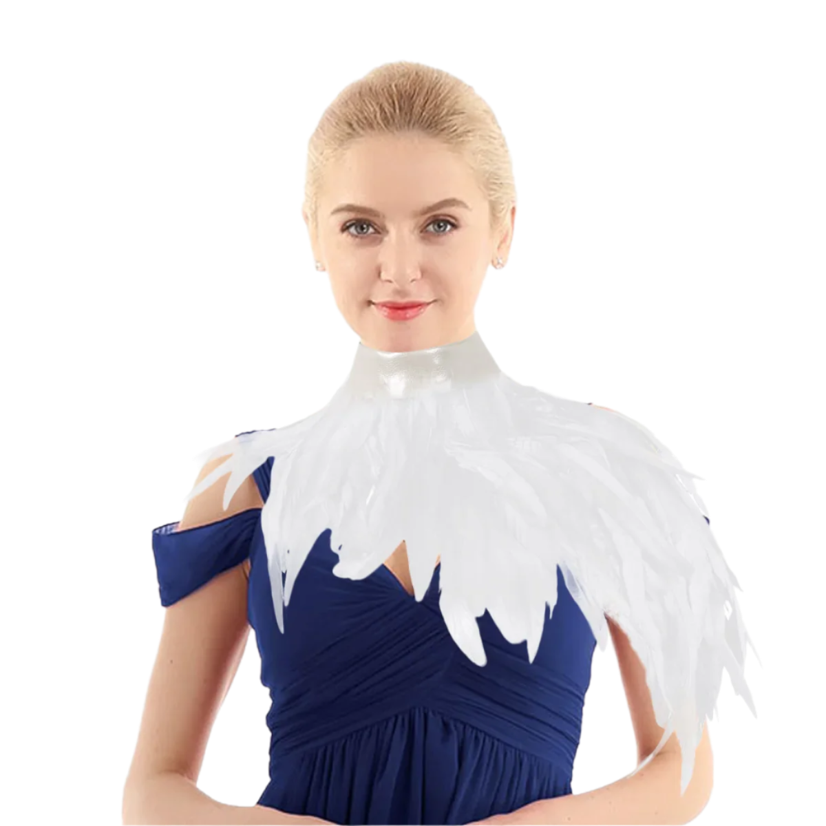 One Shoulder Shrug Shawl | Wings Choker Collar Fashion Accessory