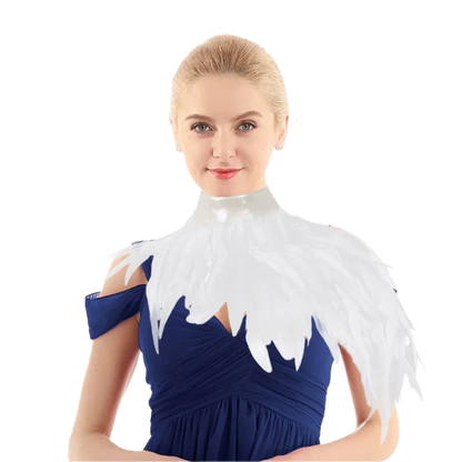 One Shoulder Shrug Shawl | Wings Choker Collar Fashion Accessory