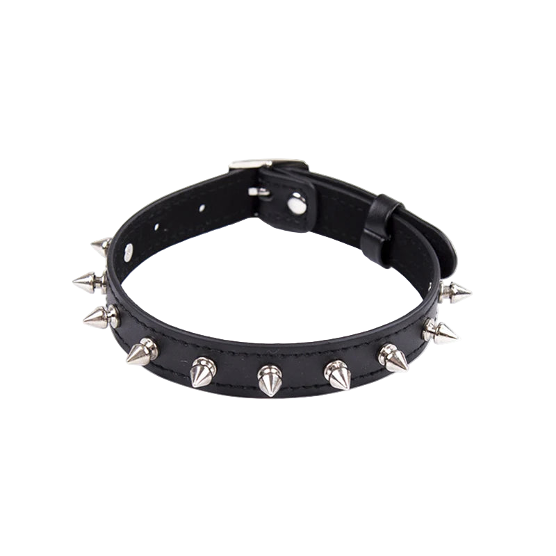 Leather Eye Mask & Collar Set – BDSM Fetish Cosplay Accessories for Women, Masquerade Party