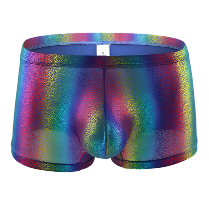 Men's rainbow striped tank tops pants boxer shorts with gay singlet stage performance undershirts lingerie clubwear design for resort entertainment