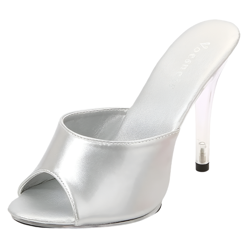 Seductive stiletto slippers with 11cm heel and open-toe design for versatile resort and office wear
