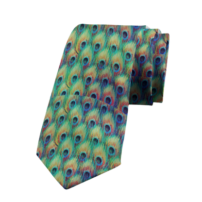 Sophisticated animal print polyester tie featuring snake and leopard patterns, 8cm width for resort formal events