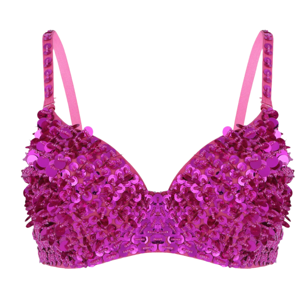 equined bras in various colors, including blue, black, pink, red, gold, and silver. The bras are available in different sizes, offering a glamorous and eye-catching style.
