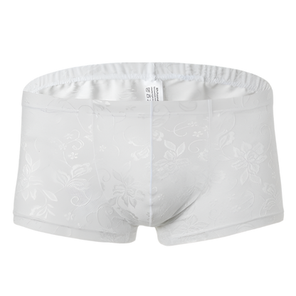 Luxury lace men's boxer shorts with breathable fabric for resort comfort wear
